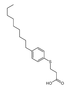 3-(4-nonylphenyl)sulfanylpropanoic acid结构式