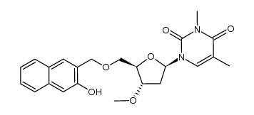 5'-O-[(3-hydroxy-2-naphthalenyl)methyl]-3'-O-methyl-3-methylthimidine Structure