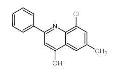 8-氯-6-甲基-2-苯基-4-喹啉醇结构式