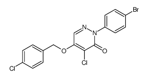 2-(4-bromophenyl)-4-chloro-5-[(4-chlorophenyl)methoxy]pyridazin-3-one Structure