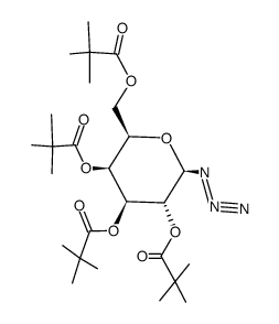 2,3,4,6-tetra-O-pivaloyl-β-D-galactopyranosyl azide Structure