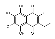 7-hydroxy-2,6-dichloro-3-ethylnaphthazarin Structure