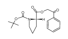 (S)-1-tert-butyl 2-(2-oxo-2-phenylethyl)pyrrolidine-1,2-dicarboxylate结构式