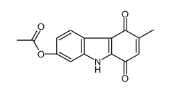 (6-methyl-5,8-dioxo-9H-carbazol-2-yl) acetate结构式