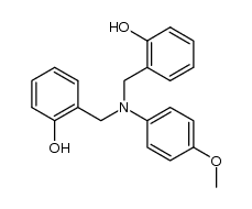 2,2'-([(4-methoxyphenyl)azanediyl]bis(methylene))diphenol结构式