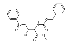 methyl 2-(((benzyloxy)carbonyl)amino)-3-chloro-4-(phenylseleninyl)butanoate Structure