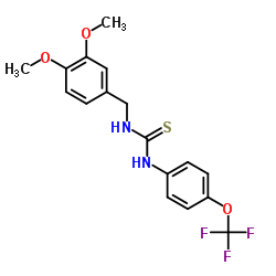 1-(3,4-Dimethoxybenzyl)-3-[4-(trifluoromethoxy)phenyl]thiourea结构式