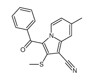 3-benzoyl-7-methyl-2-methylsulfanylindolizine-1-carbonitrile结构式