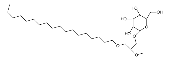 1-O-octadecyl-2-O-methylglycerol-3-glucopyranoside structure