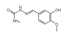 3-hydroxy-4-methoxy-benzaldehyde-semicarbazone结构式