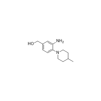 (3-氨基-4-(4-甲基哌嗪-1-基)苯基)甲醇结构式