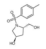 (2S,4R)-2-Hydroxymethyl-4-hydroxy-1-(4-toluenesulfonyl)-pyrrolidine结构式