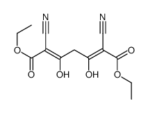 diethyl 2,6-dicyano-3,5-dihydroxyhepta-2,5-dienedioate Structure