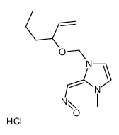 [(Z)-[1-(hex-1-en-3-yloxymethyl)-3-methylimidazol-2-ylidene]methyl]-oxoazanium,chloride Structure