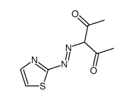 3-(2-thiazolylazo)-2,4-pentanedione结构式