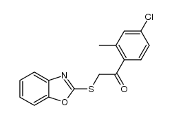 2-(benzo[d]oxazol-2-ylthio)-1-(4-chloro-2-methylphenyl)ethanone结构式