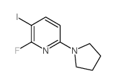 2-氟-3-碘-6-(吡咯烷-1-基)吡啶结构式
