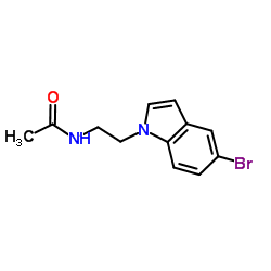 N-[2-(5-Bromo-1H-indol-1-yl)ethyl]acetamide结构式