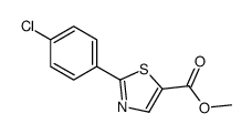 Methyl 2-(4-chlorophenyl)thiazole-5-carboxylate结构式