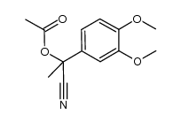 1-cyano-1-(3,4-dimethoxyphenyl)ethyl acetate Structure