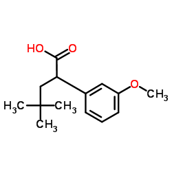 2-(3-Methoxyphenyl)-4,4-dimethylpentanoic acid Structure