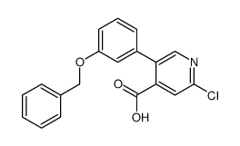 2-chloro-5-(3-phenylmethoxyphenyl)pyridine-4-carboxylic acid结构式