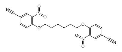 4-[6-(4-cyano-2-nitrophenoxy)hexoxy]-3-nitrobenzonitrile结构式