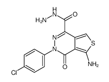 5-Amino-3-(4-chlorophenyl)-4-oxo-3,4-dihydrothieno[3,4-d]pyridazi ne-1-carbohydrazide Structure