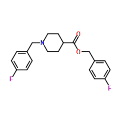 1-(4-Fluoro-benzyl)-piperidine-4-carboxylic acid 4-fluoro-benzyl ester结构式