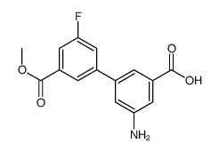 3-amino-5-(3-fluoro-5-methoxycarbonylphenyl)benzoic acid Structure
