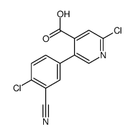 2-chloro-5-(4-chloro-3-cyanophenyl)pyridine-4-carboxylic acid结构式