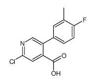 2-chloro-5-(4-fluoro-3-methylphenyl)pyridine-4-carboxylic acid Structure