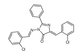 (5Z)-5-[(2-chlorophenyl)methylidene]-3-[(E)-(2-chlorophenyl)methylideneamino]-2-phenylimidazol-4-one结构式