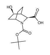 Rel-(1S,3S,4S,5R)-2-(tert-butoxycarbonyl)-5-hydroxy-2-azabicyclo[2.2.2]octane-3-carboxylic acid Structure