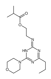 2-[(4-morpholin-4-yl-6-propyl-1,3,5-triazin-2-yl)amino]ethyl 2-methylpropanoate Structure