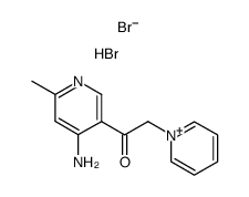 N-((4-Amino-6-methyl-3-pyridylcarbonyl)methyl)pyridinium-hydrobromid结构式