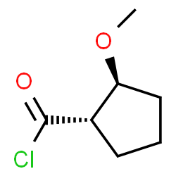 Cyclopentanecarbonyl chloride, 2-methoxy-, (1S-trans)- (9CI) Structure