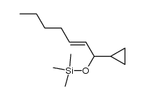 1-cyclopropyl-1-trimethylsilyloxy-2E-heptene Structure