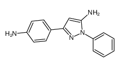 5-(4-aminophenyl)-2-phenylpyrazol-3-amine结构式