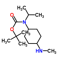 2-Methyl-2-propanyl isopropyl[4-(methylamino)cyclohexyl]carbamate结构式