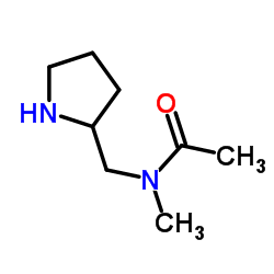N-Methyl-N-(2-pyrrolidinylmethyl)acetamide结构式