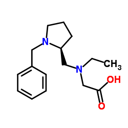 N-{[(2S)-1-Benzyl-2-pyrrolidinyl]methyl}-N-ethylglycine Structure