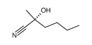 (R)-2-HYDROXY-2-METHYL- HEXANENITRILE结构式