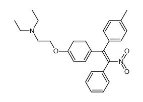 Diethyl-{2-[4-((E)-2-nitro-2-phenyl-1-p-tolyl-vinyl)-phenoxy]-ethyl}-amine结构式