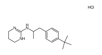 N-(1-(4-t-butylphenyl)prop-2-yl)-N',N''-trimethylene guanidinium chloride Structure