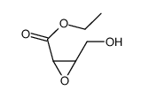 Oxiranecarboxylic acid, 3-(hydroxymethyl)-, ethyl ester, (2S-trans)- (9CI) structure