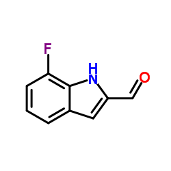 7-Fluoro-1H-indole-2-carbaldehyde结构式