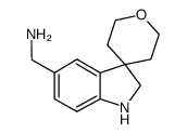 (2',3',5',6'-tetrahydrospiro[indoline-3,4'-pyran]-5-yl)methanamine结构式