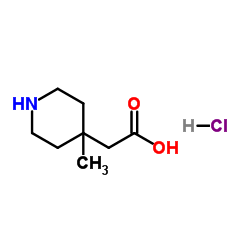 (4-Methyl-4-piperidinyl)acetic acid hydrochloride (1:1)结构式