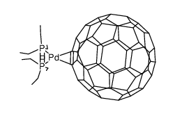 bis(triethylphosphine)palladium(η2-C60)结构式